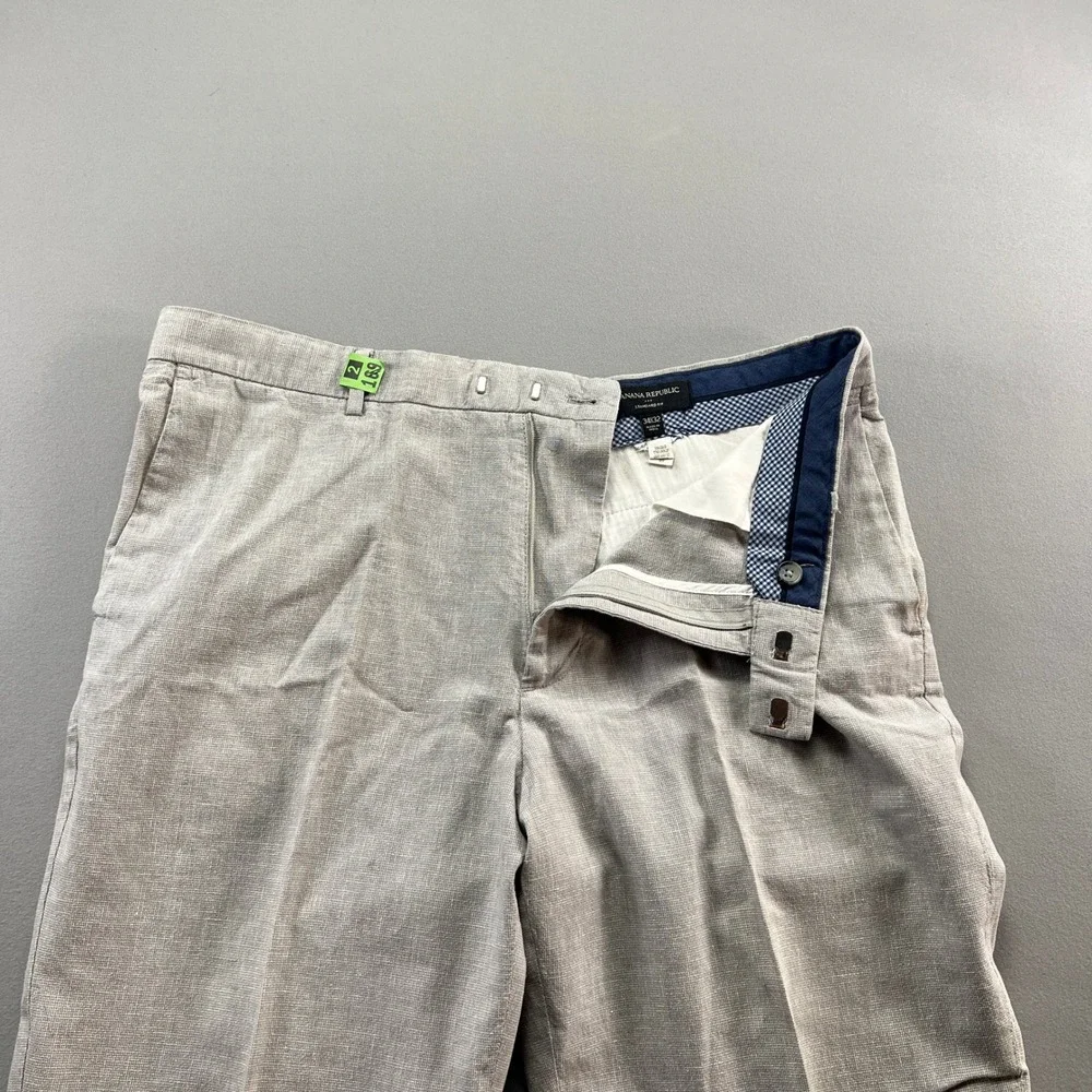 Banana Republic Dress Pants Mens 34x32 Light Gray Standard Fit Career Business